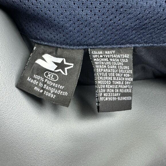 Vintage Starter Windbreaker Jacket‎ Men’s XL Blue Back Pocket - Picture 10 of 11